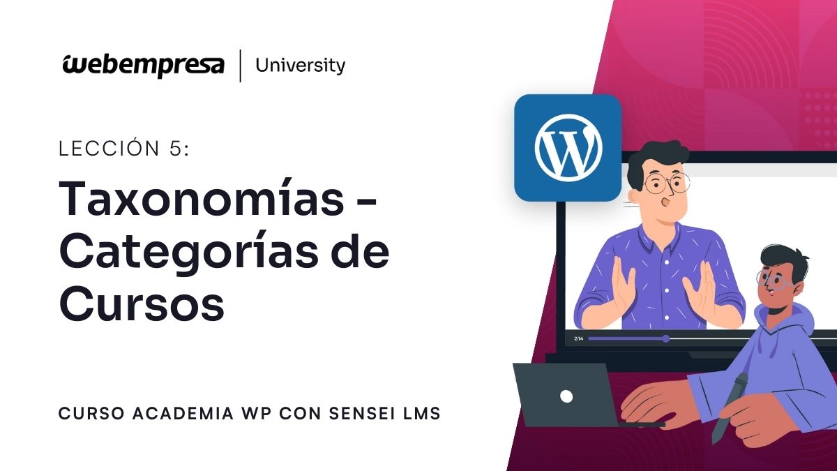 Curso Crear Academia Online Sensei LMS - Taxonomías - Categorías de Cursos