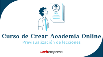Curso Crear Academia Online Sensei LMS - Previsualización de Lecciones
