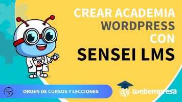 Crear Academia online con WordPress - Orden de Cursos y Lecciones