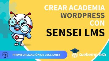 Crear Academia online con WordPress - Previsualización de Lecciones
