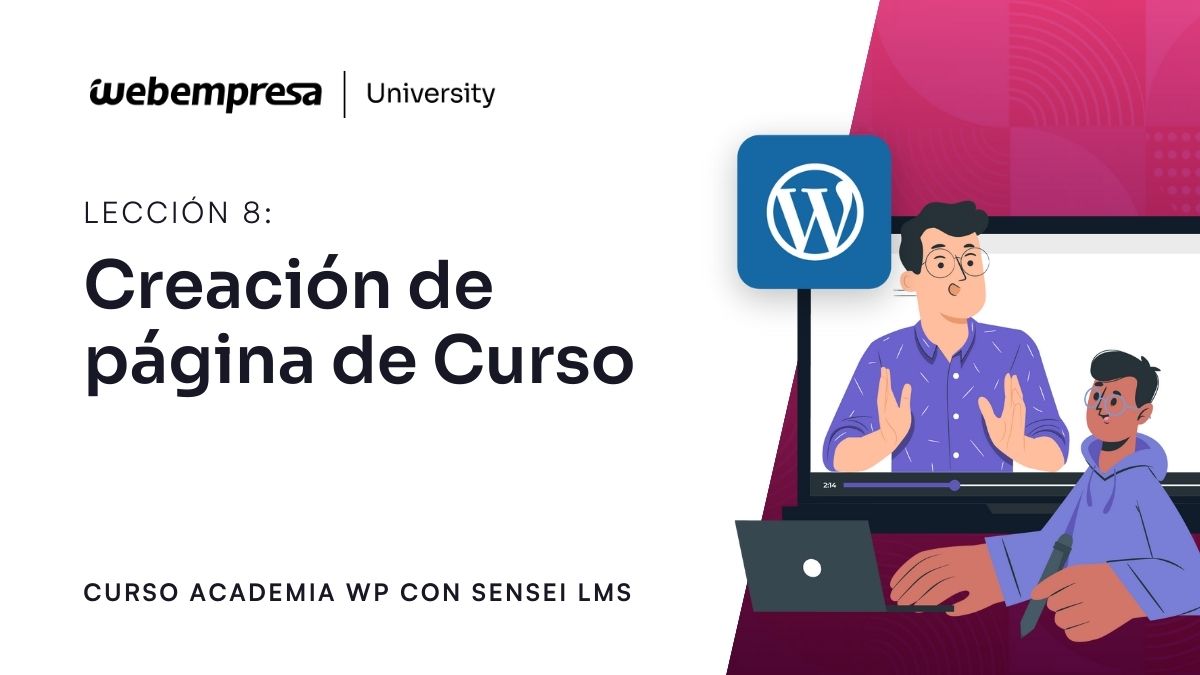 Curso Crear Academia Online Sensei LMS - Creación de página de Curso