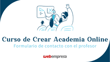 Curso Crear Academia Online Sensei LMS - Formulario de Contacto con el Profesor