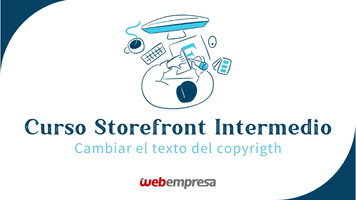 Curso Storefront Intermedio WordPress - Cambiar texto Copyrigth