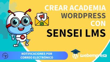 Crear Academia online con WordPress - Notificaciones por correo electrónico