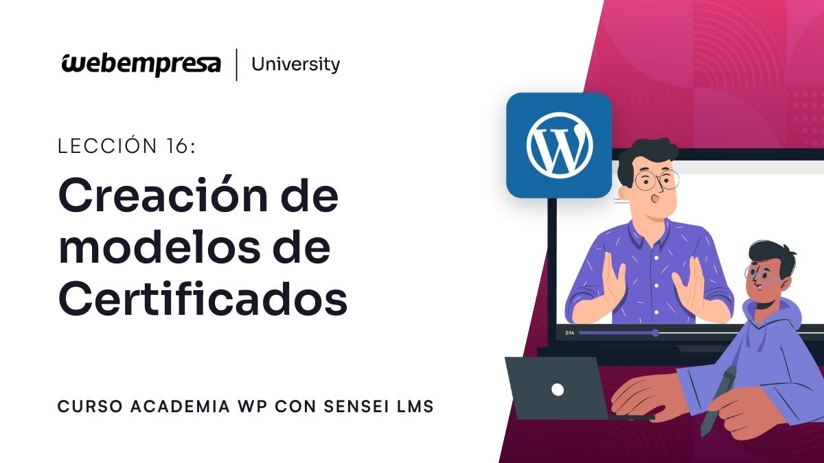 Curso Crear Academia Online Sensei LMS - Creación de modelos de Certificados