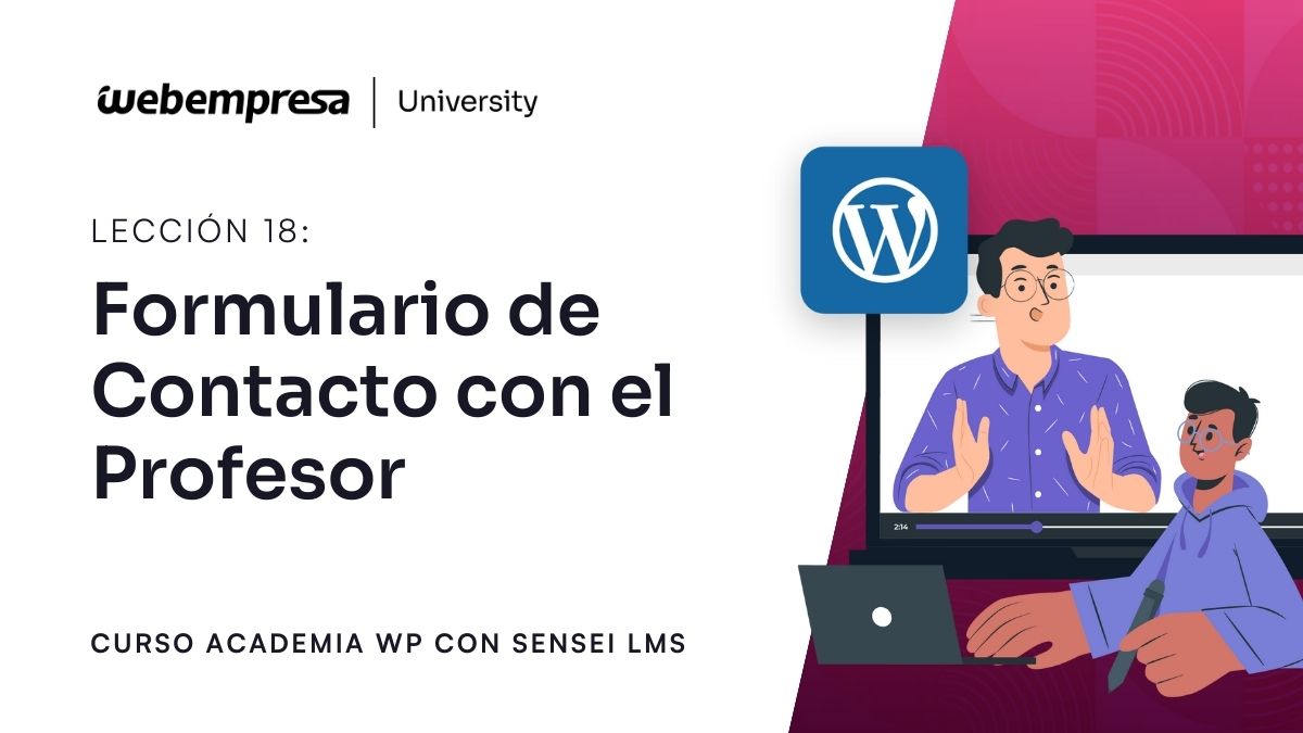 Curso Crear Academia Online Sensei LMS - Formulario de Contacto con el Profesor