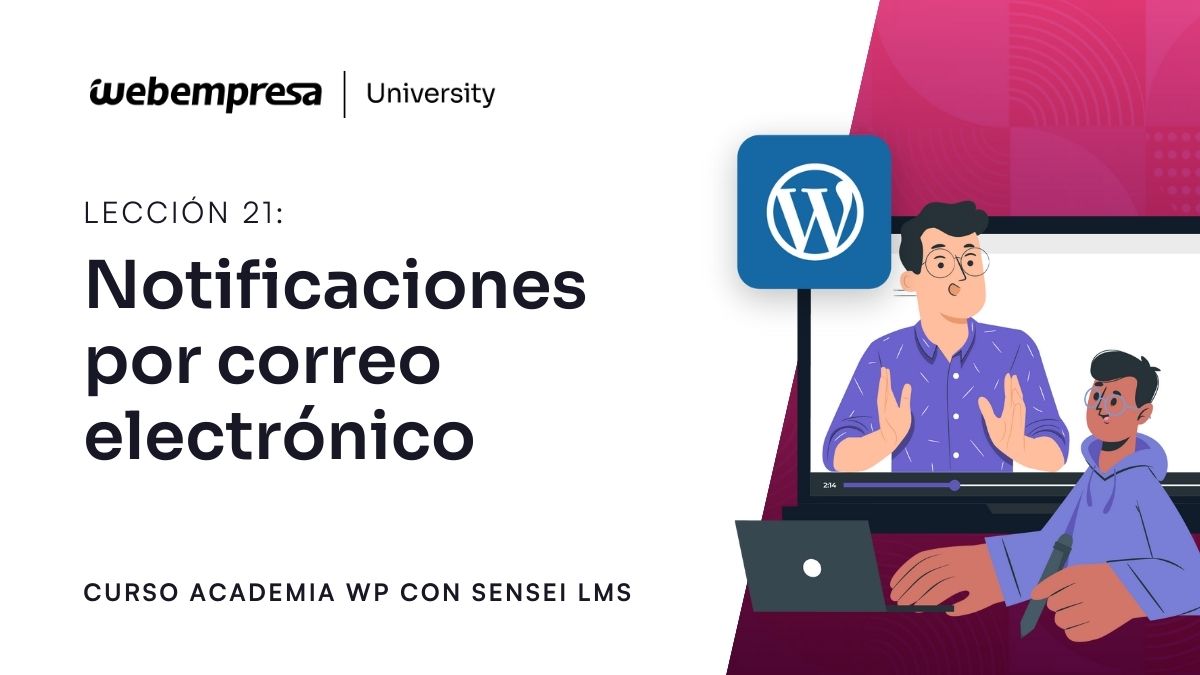 Curso Crear Academia Online Sensei LMS - Notificaciones por correo electrónico