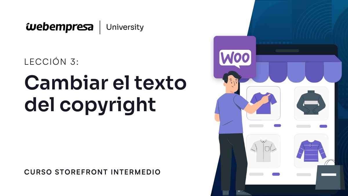 Curso Storefront Intermedio WordPress - Cambiar texto Copyrigth