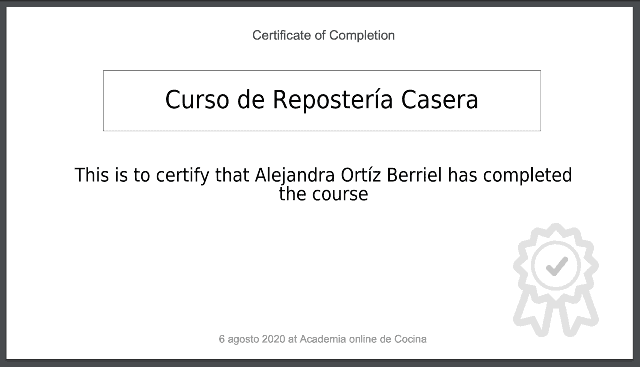 Certificado Sensei LMS