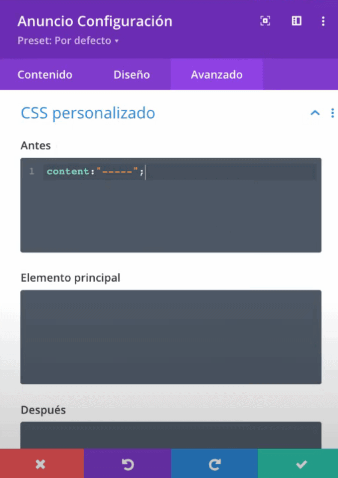 aplicar estilos CSS personalizados a bloques específicos