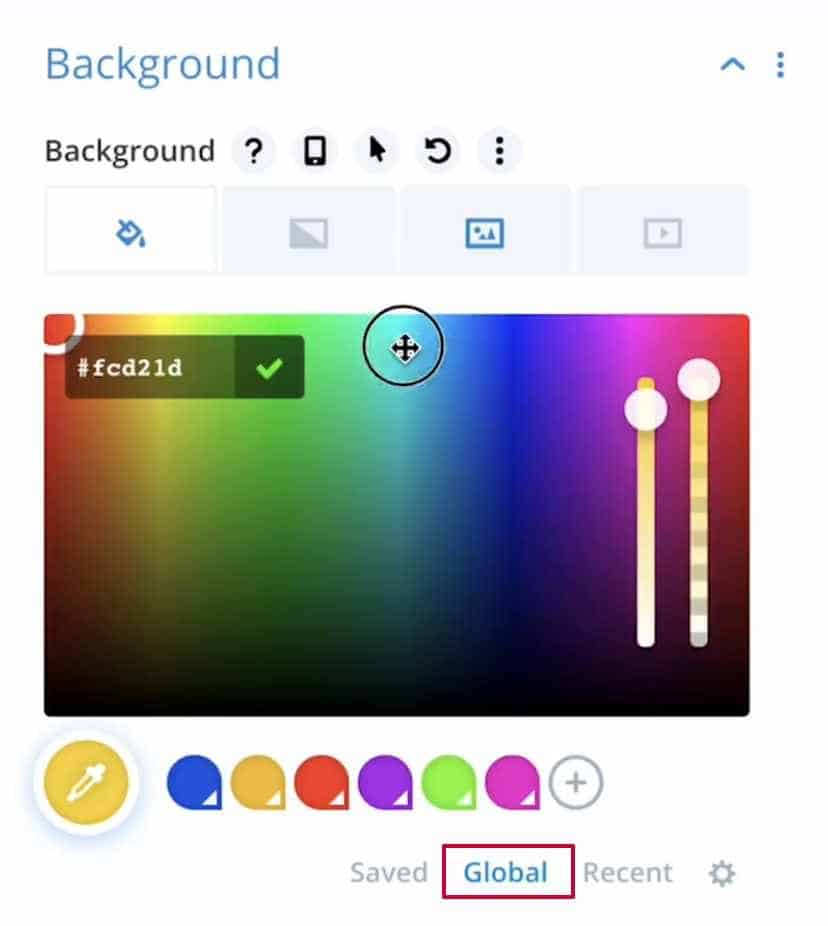 Colores globales en Divi 4
