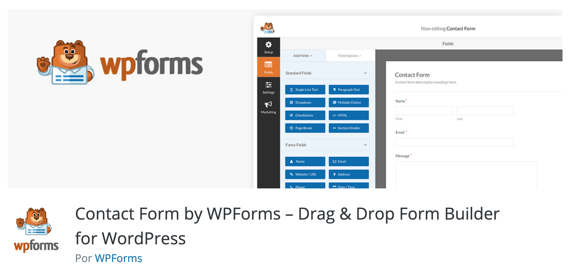 Contact Form by WPForms