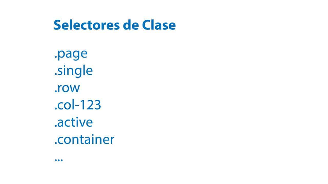 Selectores de Clase