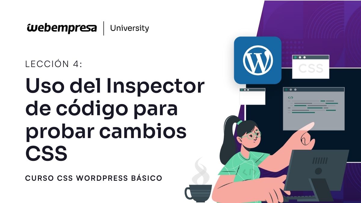 Curso CSS WordPress - Uso inspector código CSS