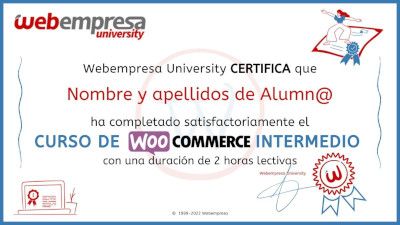 Certificado Curso de WooCommerce Intermedio