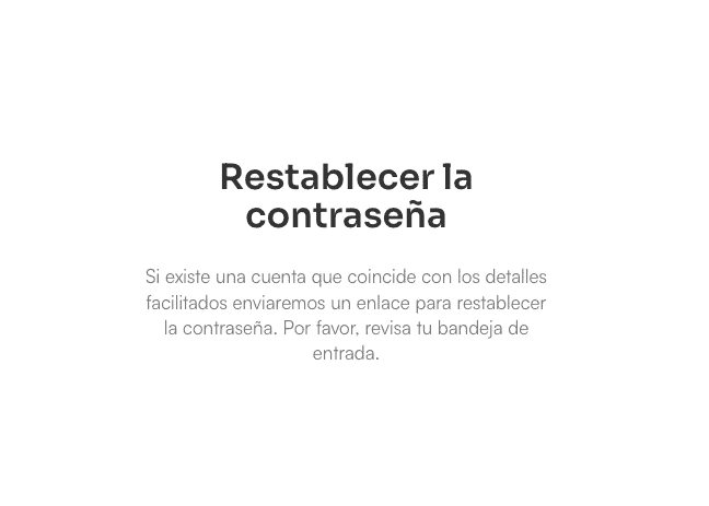 Reestablecer contraseña University