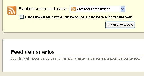 Administrador de suscripciones de Firefox