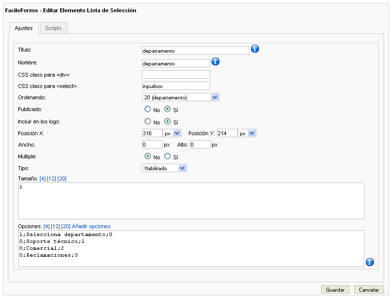 raqueta Masaccio proporcionar Cómo enviar formularios a diferentes direcciones según departamento con  BreezingForms - Webempresa