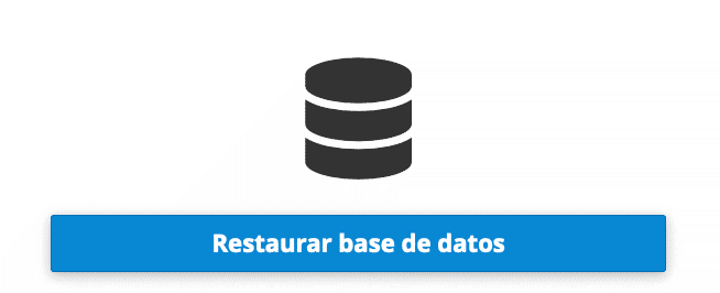 opcion 5 restauración base de datos