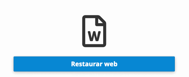 opcion 6 restaurar web