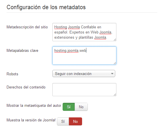 Configuración Global de Joomla 3