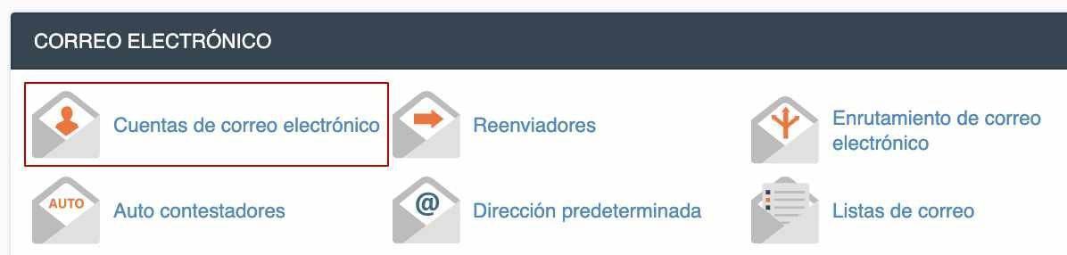 Seccion correo Cpanel