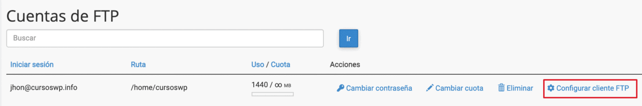 Enlace configuracion cliente FtP