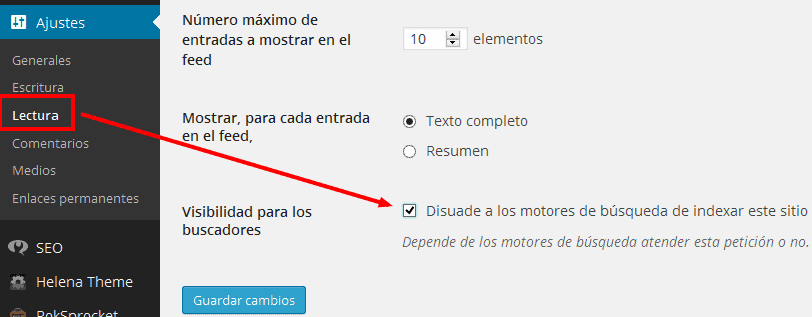 Errores SEO: Disuadir a los motores de búsqueda en Wordpress