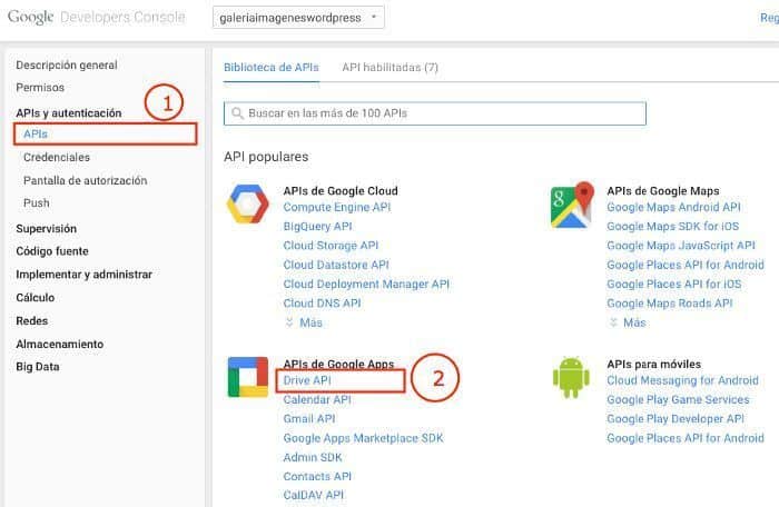 APIs de Google Apps