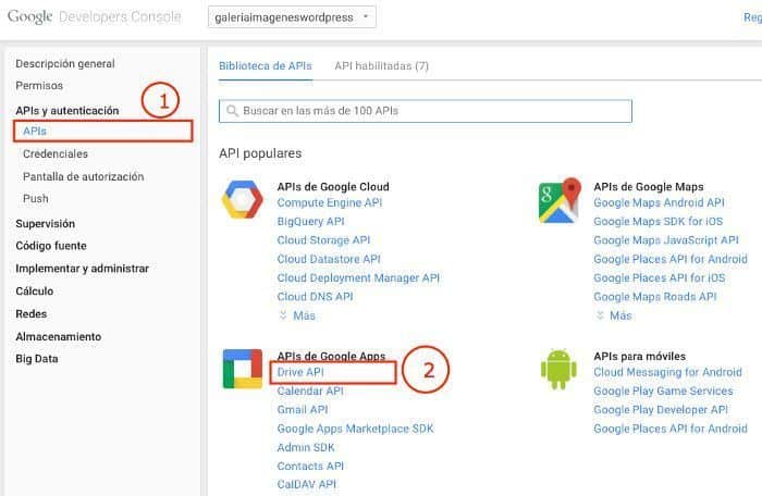 APIs de Google Apps