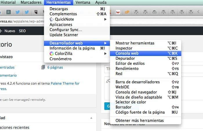 Consola web Firefox