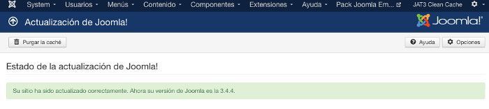 Después de actualizar a Joomla 3.4.4