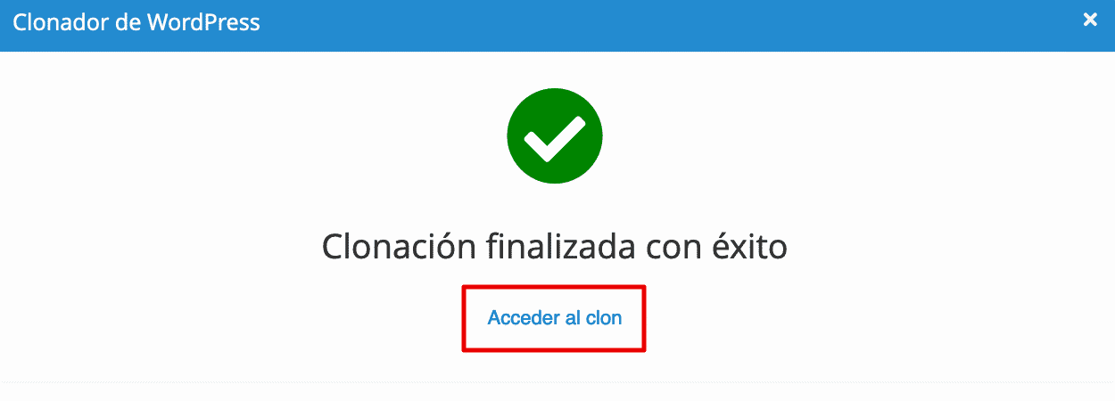 clon finalizado