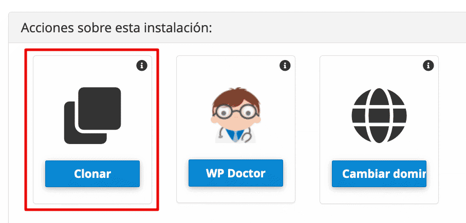 Opción de Clonación WPCenter