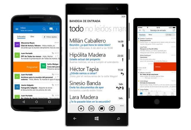 Microsoft Outlook disponible para plataformas Android e iOS