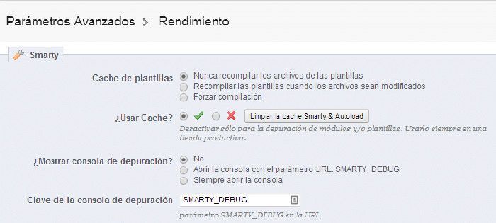 Smarty caché PrestaShop