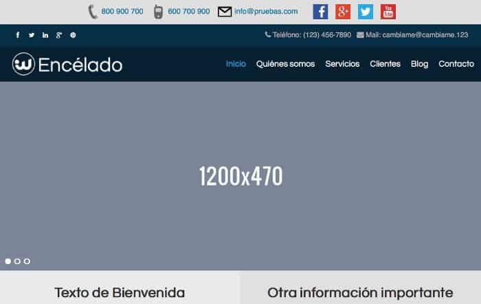 Después de instalar el plugin de la barra de información de contacto