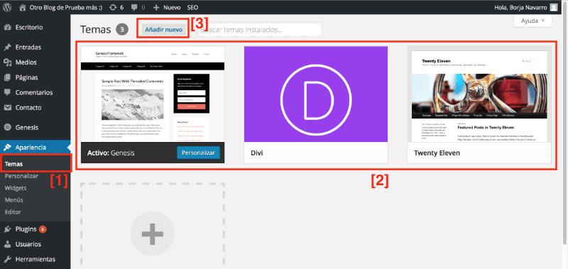 Cómo instalar un tema en WordPress