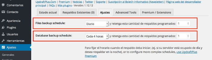 Copias de Seguridad de WordPress