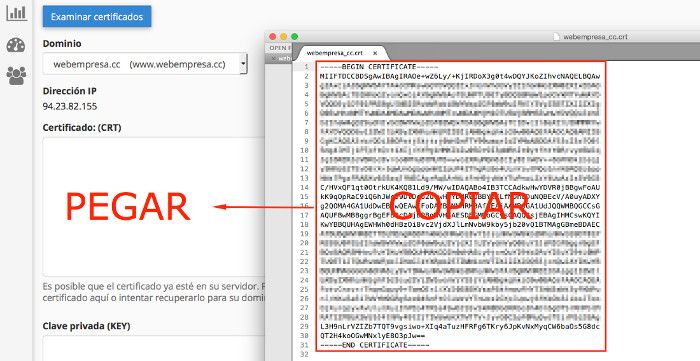Certificado SSL en cPanel