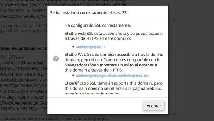 Certificado SSL en cPanel