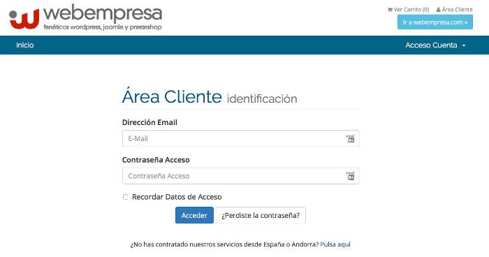 Área de Cliente