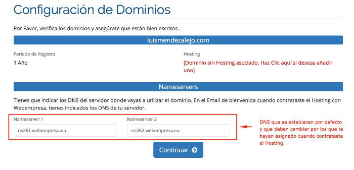 DNS por defecto