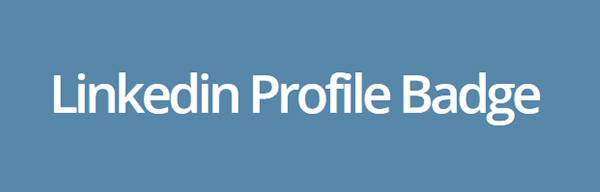 LinkedIn Profile Badge