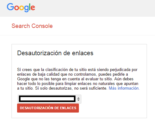 Desautorizar links tóxicos en webmaster tools