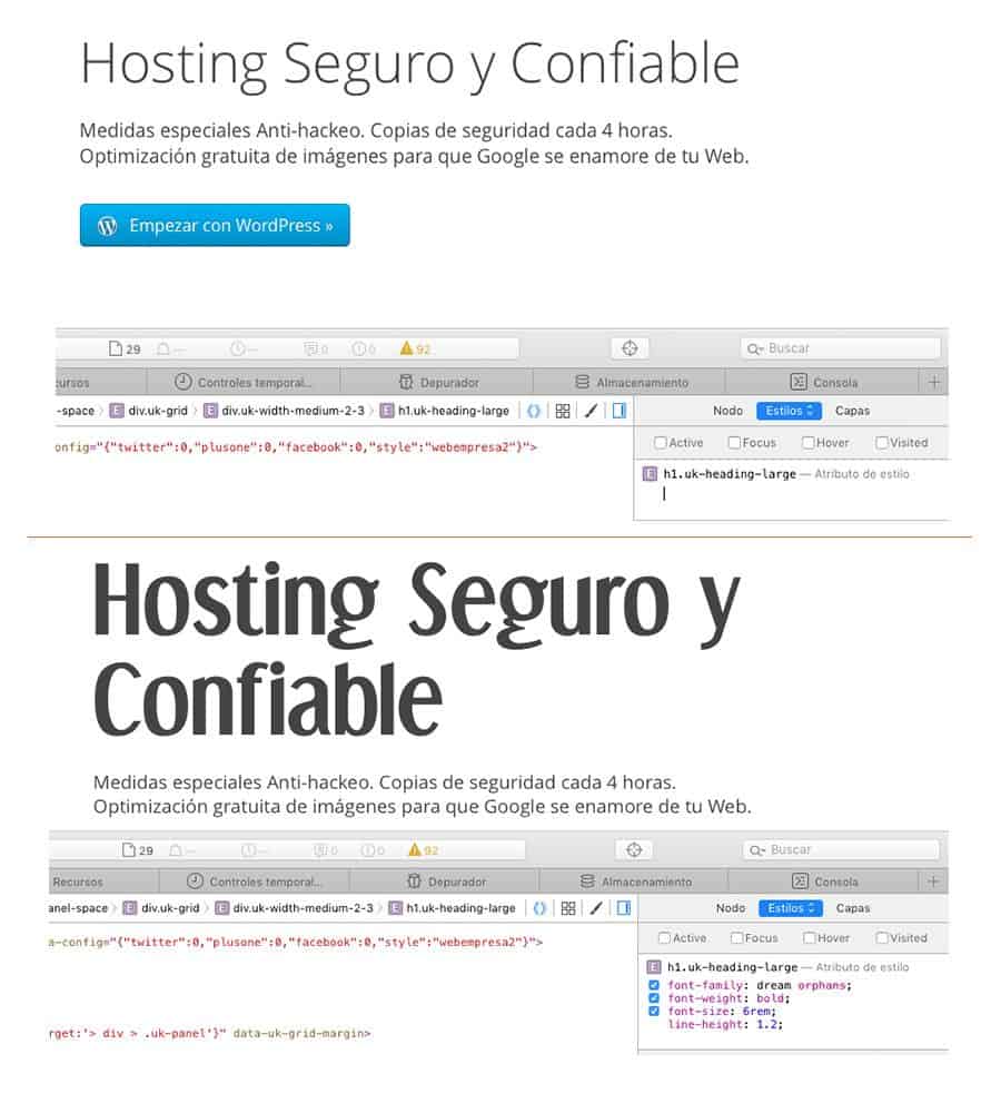 cargar fuente wordpress