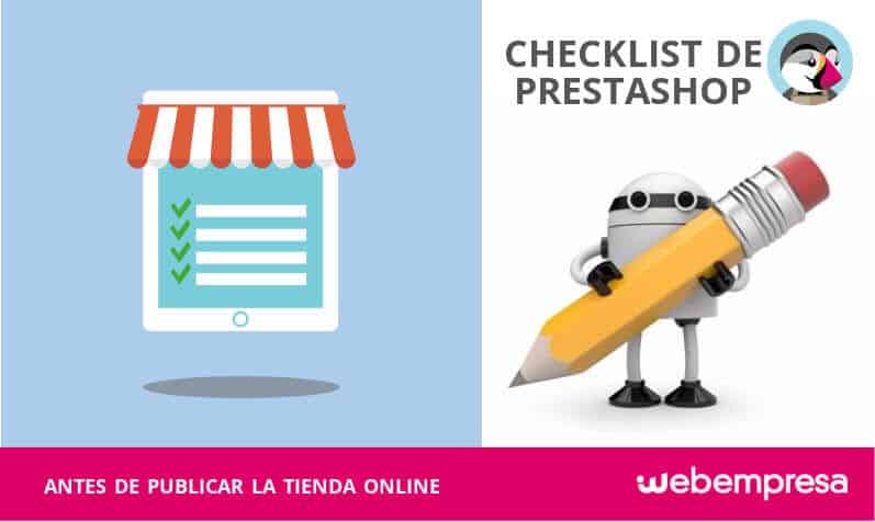 Checklist de PrestaShop antes de publicar la tienda online