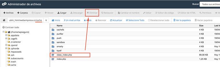 Eliminar class_index