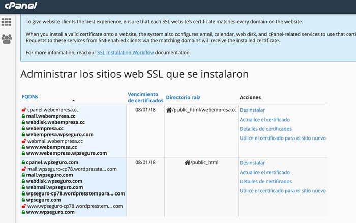 Instalar y administrar SSL para el sitio (HTTPS)