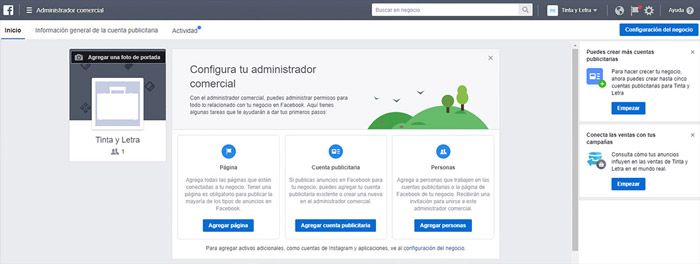 Plataforma Facebook business manager